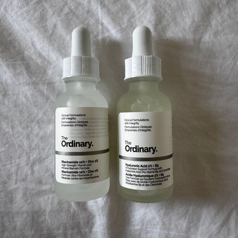The Ordinary Niacinamide 10% + Zinc 1% AND Hyaluronic Acid 2% + B5